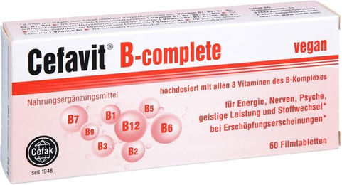Cefavit B-complete B-Komplex Filmtabletten für Erwachsene 60 Stück – Bild 1 von 1