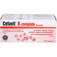 Produktbild von CEFAVIT B-complete B-Komplex Hartkapseln für Erwachsene und Senioren 60 Stück