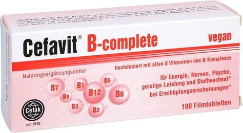 Cefavit B-complete B-Komplex Tabletten für Erwachsene 100 Stück – Bild 1 von 1