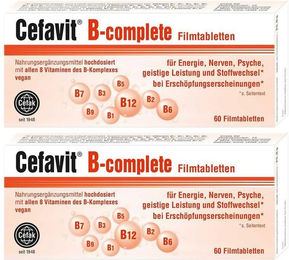 Cefavit B-complete B-Komplex Tabletten für Erwachsene 120 Stück – Bild 1 von 1