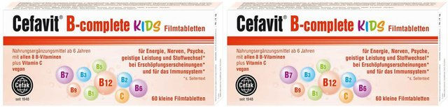 Cefavit B-complete Kids B-Komplex Tabletten für Kinder 120 Stück – Bild 1 von 1