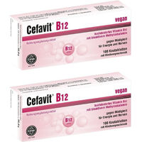 Produktbild von Cefavit B12 Lutschtabletten vegan glutenfrei ohne Gelatine
