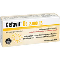 Produktbild von Cefavit D3 2.000 I.E. Tabletten 100 Stück vegetarisch glutenfrei laktosefrei