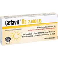 Produktbild von Cefavit D3 2000 IE Tabletten 60 Stück für Erwachsene und Kinder