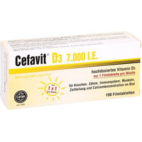 Produktbild von Cefavit D3 7.000 I.E. Filmtabletten für Erwachsene und Kinder 100 Stück