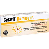 Produktbild von Cefavit D3 7000 I.E. Tabletten für Erwachsene und Kinder 20 Stück