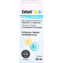 Cefavit D3 K2 Liquid pur Tropfen 20 ml für Erwachsene und Kinder – Bild 1 von 1