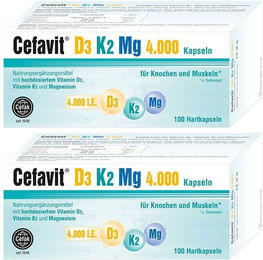 Cefavit D3 K2 Magnesium Kapseln 4000 IE vegan glutenfrei – Bild 1 von 1
