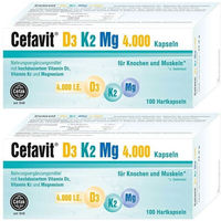 Produktbild von Cefavit D3 K2 Magnesium Kapseln 4000 IE vegan glutenfrei