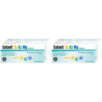 Produktbild von Cefavit D3 K2 Magnesium Kapseln vegan glutenfrei für Erwachsene und Kinder