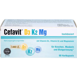Cefavit D3 K2 Mg 7.000 I.E. Kapseln 60 Stück vegan vegetarisch – Bild 1 von 1