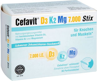 Cefavit D3 K2 Mg 7000 IE Granulat 36 Sticks – Bild 1 von 1