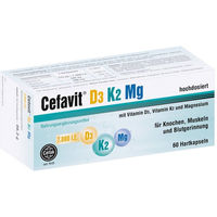 Produktbild von Cefavit D3 K2 Mg 7000 IE Hartkapseln vegan glutenfrei für Erwachsene und Kinder 60 Kapseln