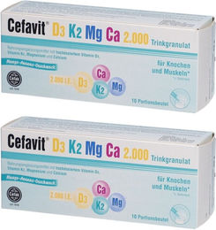Cefavit D3 K2 Mg Ca Trinkgranulat mit 2000 IE Vitamin D3 vegan und vegetarisch – Bild 1 von 1