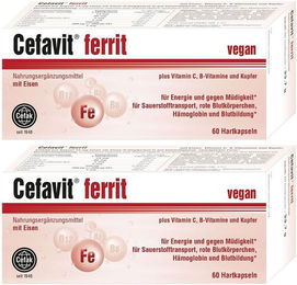 Cefavit ferrit Eisen Bisglycinat Kapseln für Erwachsene 120 Stück – Bild 1 von 1