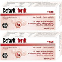 Produktbild von Cefavit ferrit Eisen Bisglycinat Kapseln für Erwachsene 120 Stück