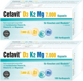 Cefavit Vitamin D3 K2 Magnesium Kapseln vegan für Erwachsene und Kinder – Bild 1 von 1