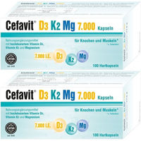 Produktbild von Cefavit Vitamin D3 K2 Magnesium Kapseln vegan für Erwachsene und Kinder