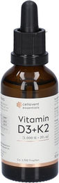 Cellavent Essentials Vitamin D3K2 Tropfen hochdosiert vegan ohne Zusatzstoffe – Bild 1 von 2