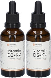 Cellavent Healthcare Vitamin D3 + K2 Tropfen vegan ohne Zusatzstoffe – Bild 1 von 1