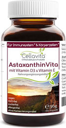 Cellavita Astaxanthin Vita Kapseln mit Vitamin D3 und E vegan glutenfrei 60 Kapseln – Bild 1 von 2