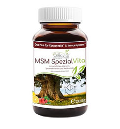 Cellavita MSM Spezial Vita mit Vitamin C und Spurenelementen Methylsulfonylmethan Pulver 200g – Bild 1 von 1