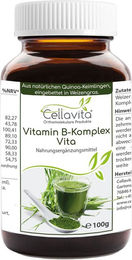 Cellavita Vitamin B-Komplex Vita Pulver mit Quinoa-Keimlingen und Weizengras vegan 100g – Bild 1 von 2
