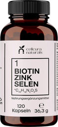 Cellcura Naturals Biotin Zink Selen Kombination Vegan Kapseln 120 Stück – Bild 1 von 1