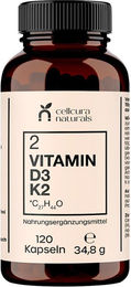 Cellcura Naturals Vitamin D3 + K2 MK7 Kapseln 2000 IE vegetarisch 120 Stück – Bild 1 von 1