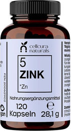 Cellcura Naturals Zink Gluconat 25 mg hochdosiert vegan Kapseln 120 Stück – Bild 1 von 1
