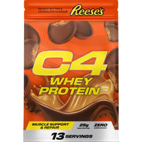 Produktbild von Cellucor C4 Whey Protein Pulver Reese's Peanutbutter & Schokolade, zuckerarm, 13 Portionen