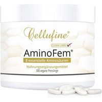 Produktbild von Cellufine AminoFem Aminosäuren Presslinge mit 8 essentiellen Aminosäuren vegan und zuckerfrei 300 Stück