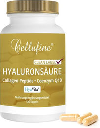 Cellufine Beauty-Kollagen-Kombi Hyaluronsäure Kapseln mit Collagen-Peptiden und Q10 Bio 120 Kapseln – Bild 1 von 2
