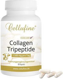 Cellufine TriColl Collagen Tripeptide Rind Kapseln 90 Stück glutenfrei laktosefrei zuckerfrei ohne Zusatzstoffe – Bild 1 von 2