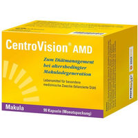 Produktbild von CentroVision AMD Vitamin-Kombination Kapseln laktosefrei und glutenfrei für Senioren