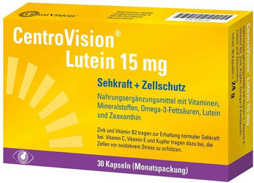 Centrovision Lutein 15 mg Kapseln laktosefrei und glutenfrei – Bild 1 von 1
