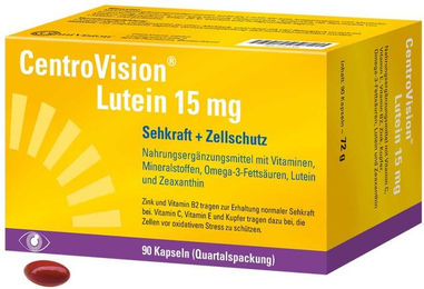 Centrovision Lutein 15 mg Kapseln laktosefrei und glutenfrei – Bild 1 von 1