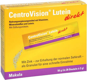 Centrovision Lutein direkt Granulat von OmniVision GmbH mit Lutein und Zeaxanthin, laktosefrei und vegetarisch, 28 Portionen – Bild 1 von 1