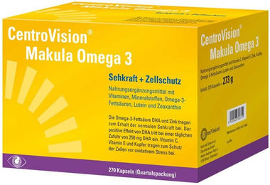 Centrovision Makula Omega-3 Kapseln 270 Stück laktosefrei und glutenfrei für Erwachsene – Bild 1 von 1