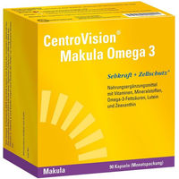 Produktbild von CentroVision Makula Omega 3 Kapseln für Erwachsene laktosefrei und glutenfrei