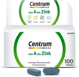Centrum A bis Zink Multivitamin Tabletten für Erwachsene glutenfrei und laktosefrei 100 Stück – Bild 1 von 1