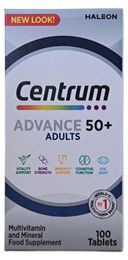 Centrum Advance 50+ Multivitamin- und Mineralstoff-Nahrungsergänzungsmittel für Erwachsene und Senioren, 100 Tabletten, laktosefrei und glutenfrei – Bild 1 von 1