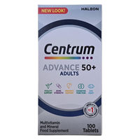 Produktbild von Centrum Advance 50+ Multivitamin- und Mineralstoff-Nahrungsergänzungsmittel für Erwachsene und Senioren, 100 Tabletten, laktosefrei und glutenfrei