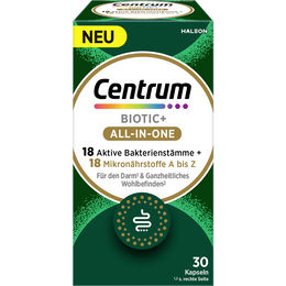 Centrum Biotic+ All-In-One Kapseln mit Milchsäurebakterien und Vitaminen, 30 Kapseln, glutenfrei und laktosefrei – Bild 1 von 6