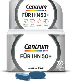 Centrum Für Ihn 50+ Multivitamin Tabletten für Männer 30 Stück glutenfrei und laktosefrei – Bild 1 von 3
