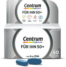 Centrum Für Ihn 50+ Multivitamin Tabletten für Männer 60 Stück glutenfrei und laktosefrei – Bild 1 von 3