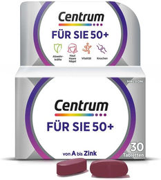 Centrum Für Sie 50+ Multivitamin Tabletten für Frauen und Senioren glutenfrei und laktosefrei 30 Stück – Bild 1 von 3
