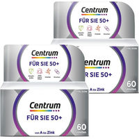 Produktbild von Centrum Für Sie 50+ Nahrungsergänzungsmittel Tabletten für Frauen und Senioren glutenfrei laktosefrei ohne Gelatine 60 Stück