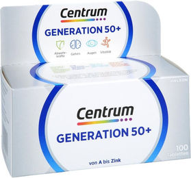 Centrum Generation 50+ Multivitamin Tabletten für Senioren glutenfrei und laktosefrei 100 Stück – Bild 1 von 1