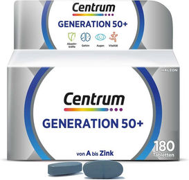 Centrum Generation 50+ Tabletten für Senioren glutenfrei und laktosefrei 180 Stück – Bild 1 von 1